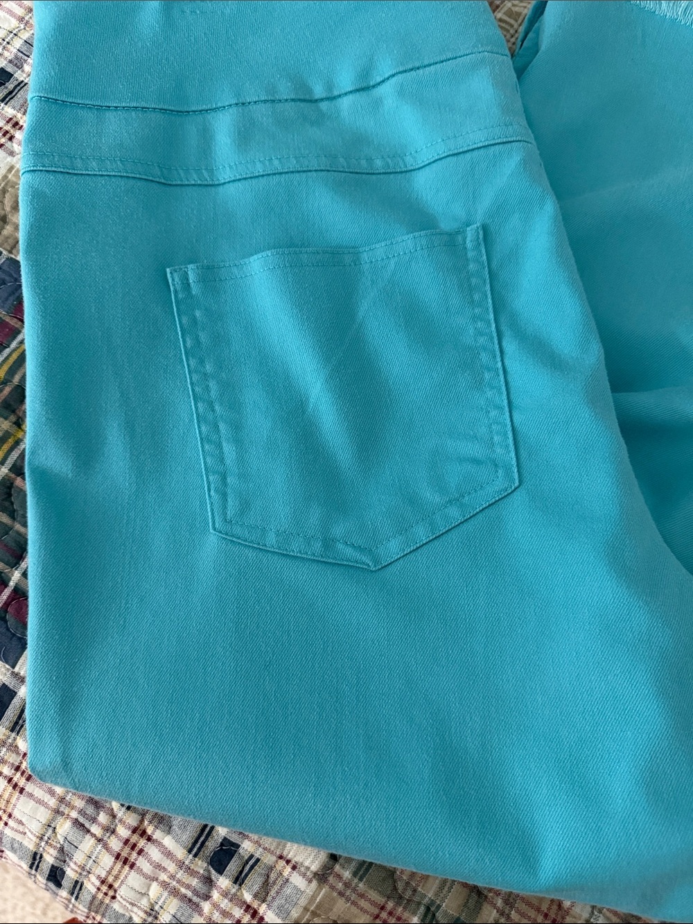 Ruby Rd. Teal Cropped Pull-On Pants - Picture 7 of 7